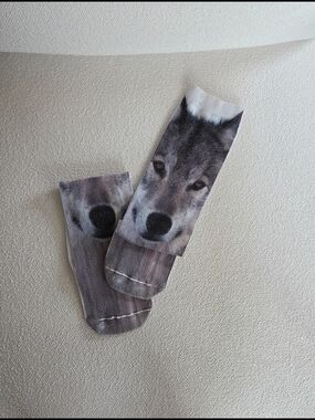 FREE w/ Bundle • Wolf Print Crew Socks TOPSHOP